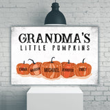 Grandma’s Little Pumpkins Multi-Names Premium Canvas