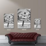 Drawing Beach Sign Multi-Names Premium Canvas