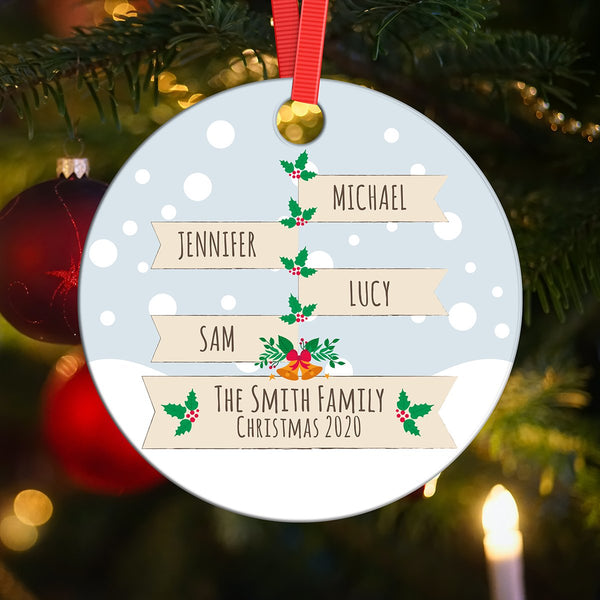 Family Labels Wooden Ornament