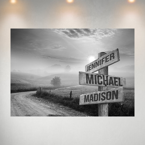 Farm Winding Road Multi-Names Poster