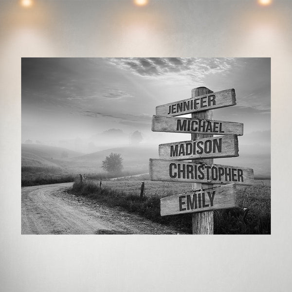 Farm Winding Road Multi-Names Poster