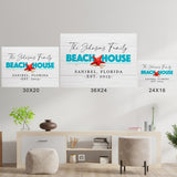 Family Beach House Sign Poster