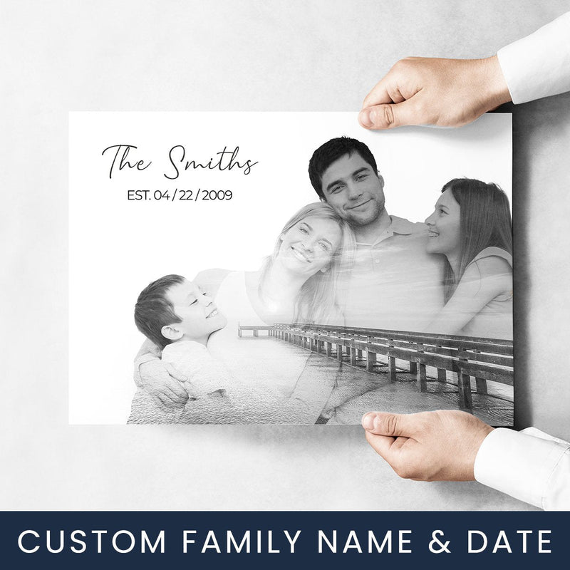 Family Blend Ocean Dock Name Poster