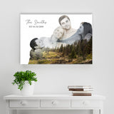 Family Blend Mountain Range Name Premium Canvas