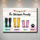 Family Boots Multi-Name Premium Canvas