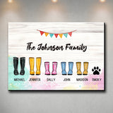 Family Boots Multi-Name Premium Canvas