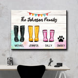 Family Boots Multi-Name Premium Canvas