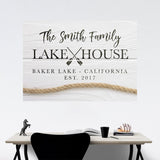 Family Lake House Sign Poster