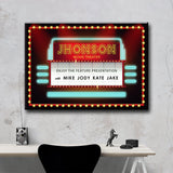 Family Movie Theatre Marquee Premium Canvas