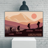 Family Adventures Brown Color Multi-Names Premium Canvas