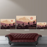 Family Adventures Brown Color Multi-Names Premium Canvas