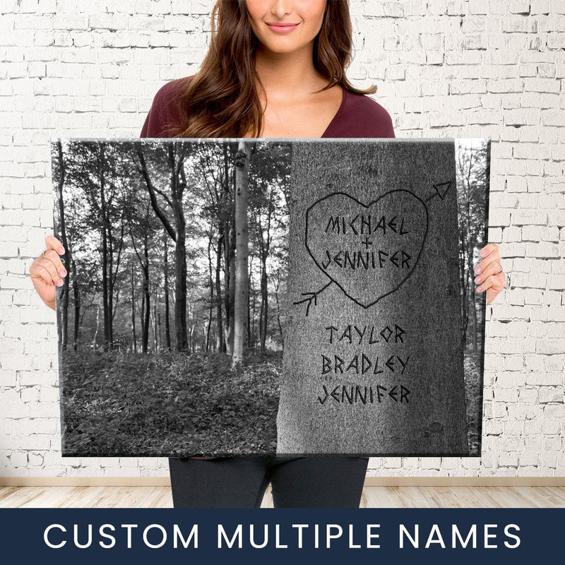 Family Tree Names Premium Canvas