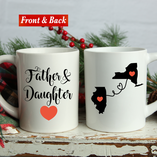 Father & Daughter State Mug