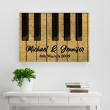 Ivory Anniversary Names Premium Canvas