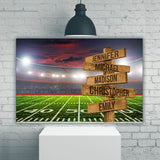 Football Field Color Multi-Names Premium Canvas