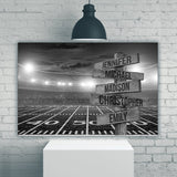 Football Field Multi-Names Premium Canvas