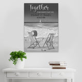 Together Beach Names Premium Canvas