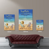 Together Beach Color Names Premium Canvas