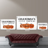 Grandma’s Little Pumpkins Multi-Names Premium Canvas