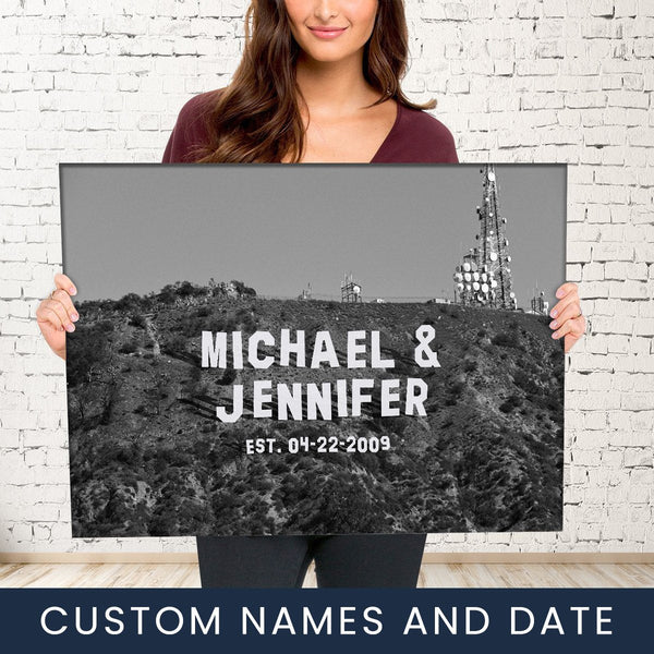 Hollywood Sign Names Premium Canvas