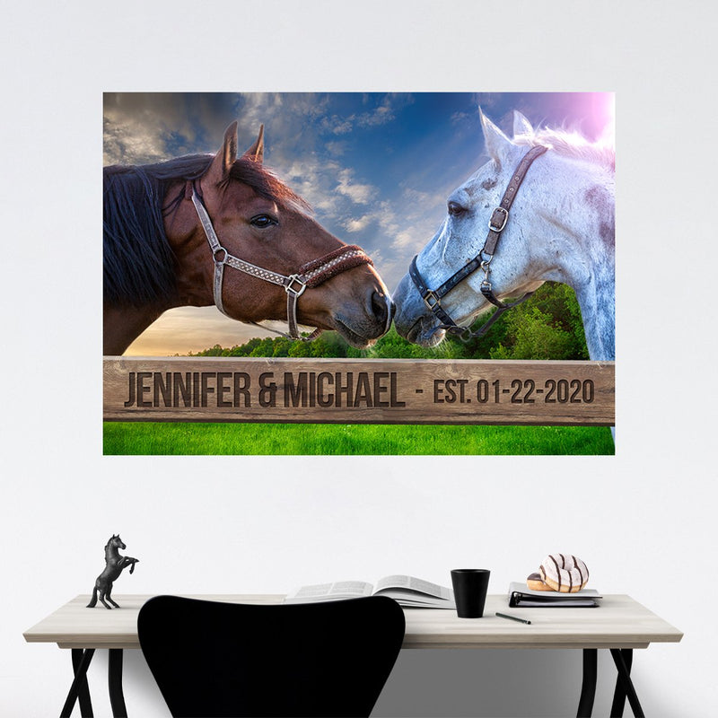 Horse Fence Names Poster