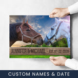 Horse Fence Names Poster