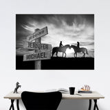 Horse Horizon Names Poster