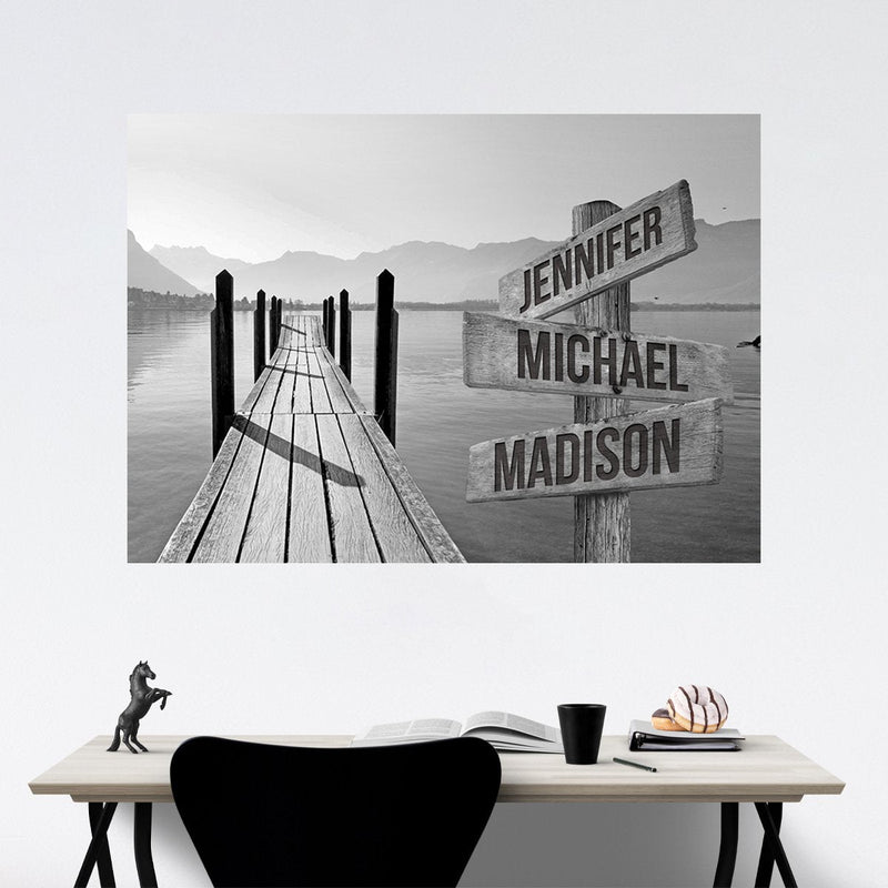 Lake Dock Multi-Names Poster