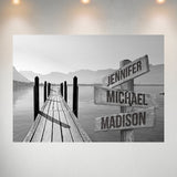 Lake Dock Multi-Names Poster