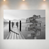 Lake Dock Multi-Names Poster