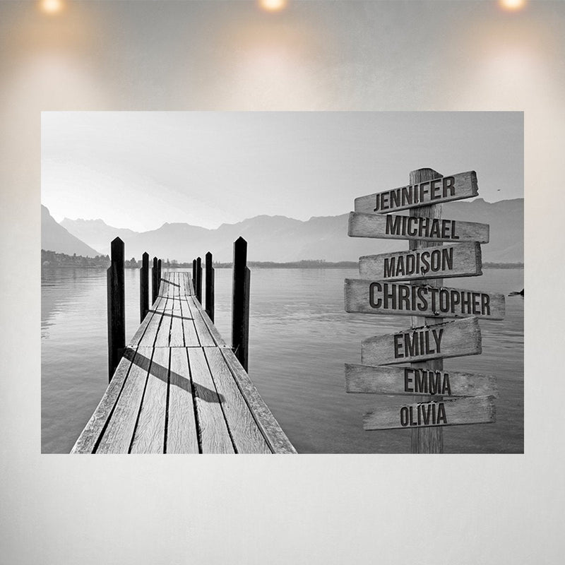 Lake Dock Multi-Names Poster