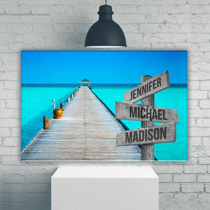 Lake Dock Color Multi-Names Premium Canvas 3