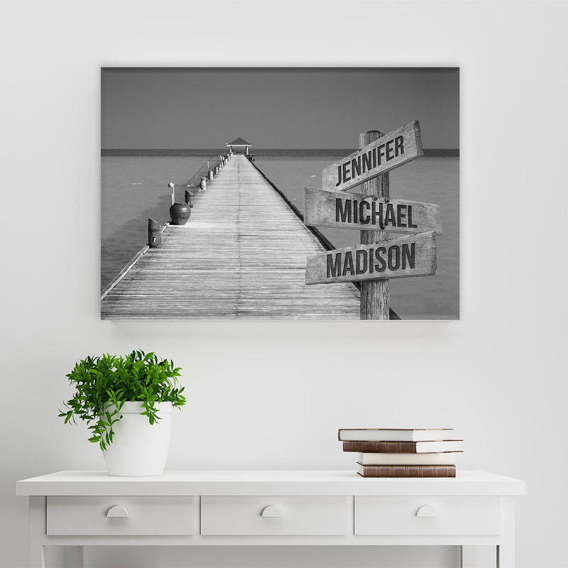 Lake Dock Multi-Names Premium Canvas 3