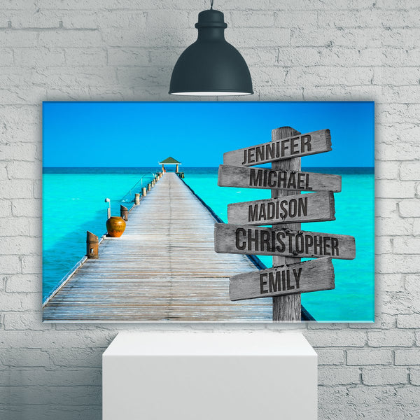 Lake Dock Color Multi-Names Premium Canvas 3