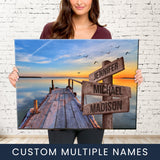 Lake Dock Color Multi-Names Premium Canvas 2