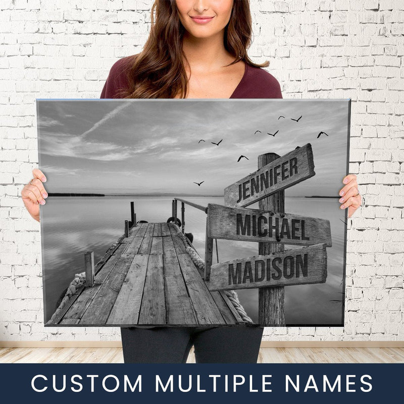 Lake Dock Multi-Names Premium Canvas 2