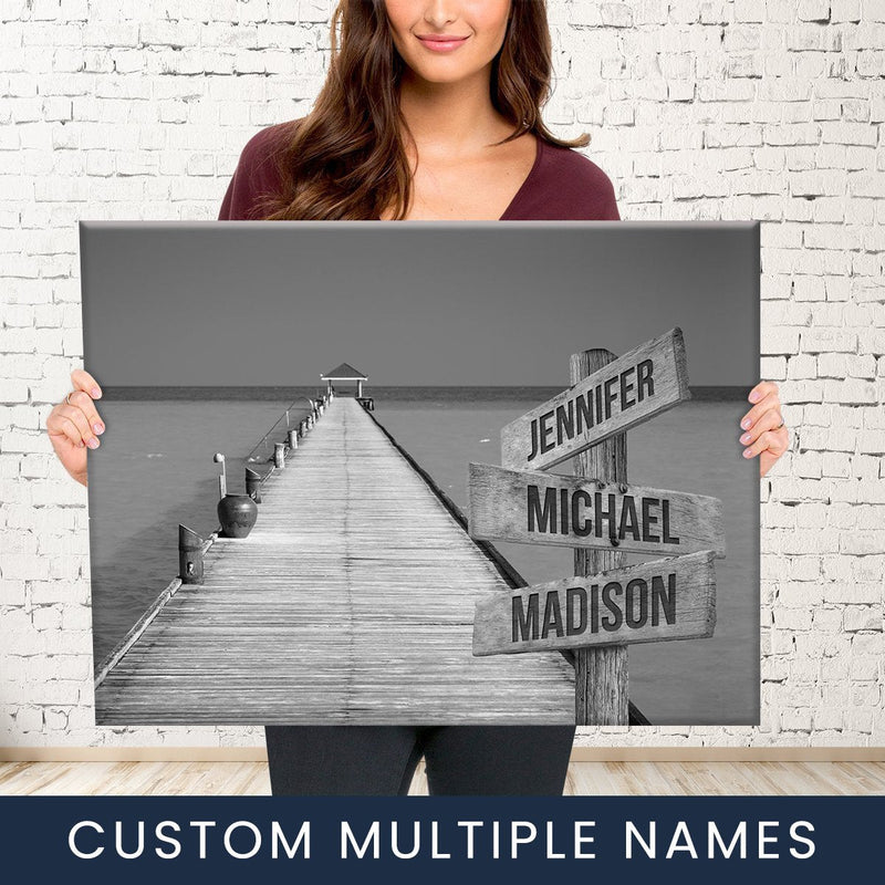 Lake Dock Multi-Names Premium Canvas 3