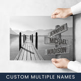 Lake Dock Multi-Names Poster