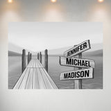 Lake Dock Art Multi-Names Poster