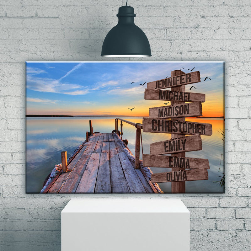 Lake Dock Color Multi-Names Premium Canvas 2