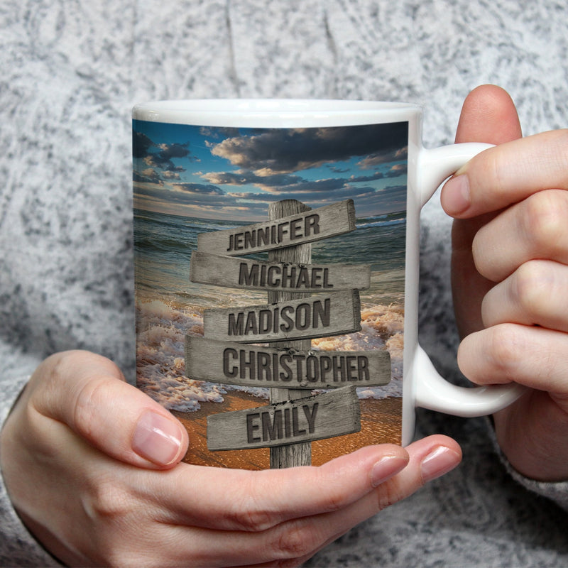 Ocean Sunset Color Multi-Names Mug