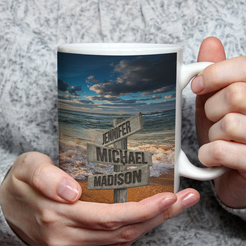 Ocean Sunset Color Multi-Names Mug