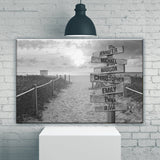 Miami Beach Sunset Multi-Names Premium Canvas