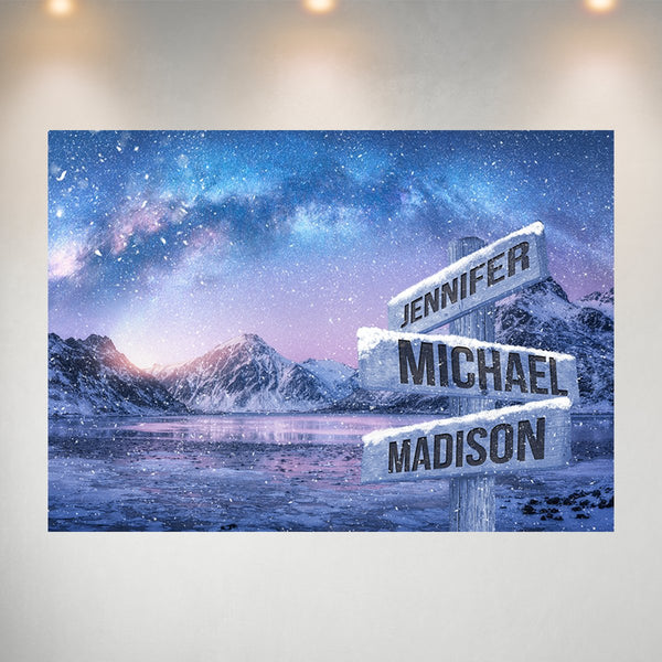 Milky Way Color Multi-Names Poster