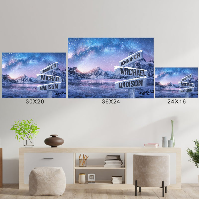 Milky Way Color Multi-Names Poster