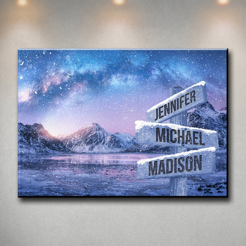 Milky Way Color Multi-Names Premium Canvas