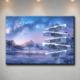 Milky Way Color Multi-Names Premium Canvas