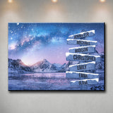 Milky Way Color Multi-Names Premium Canvas