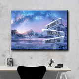 Milky Way Color Multi-Names Premium Canvas