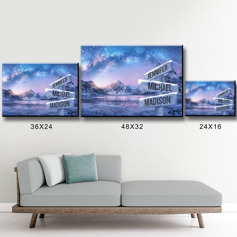 Milky Way Color Multi-Names Premium Canvas